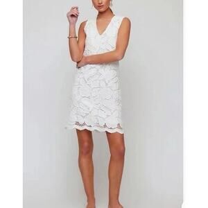 Karen Kane Cream Lace Shift Dress Womens Large NWT RT138 Elegant Bridal Event